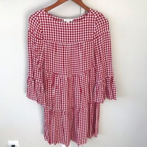 Beachlunchlounge Red and White Checkered Dress